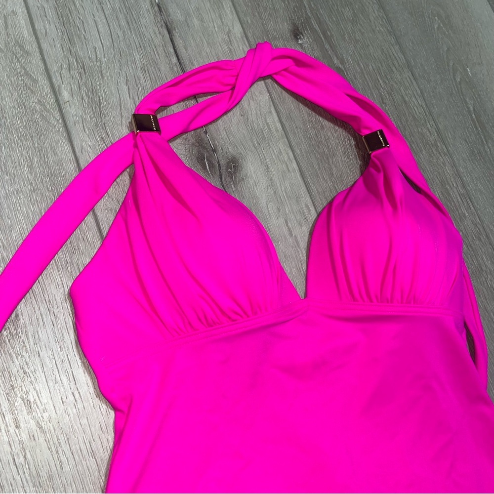 VS Tankini Swim Pink Halter Top Padded - Picture 3 of 9